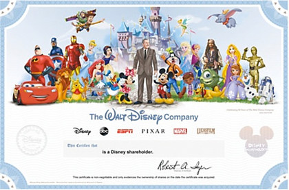The Walt Disney Company Collectible Shareholder Certificate